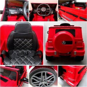 Mercedes Mercedes G63 czerwony Piankowe koła Eva, miękki fotelik Licencja 5