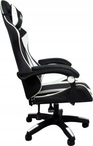 Fotel R-Sport Fotel Gamingowy K3 BIAŁO-CZARNY dla gracza+masażer 2