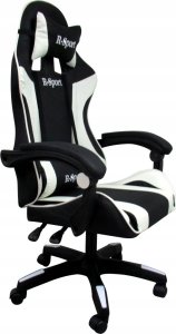 Fotel R-Sport Fotel Gamingowy K3 BIAŁO-CZARNY dla gracza+masażer 3