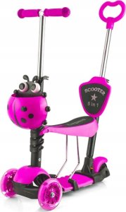 Hulajnoga R-Sport Hulajnoga H3 RÓŻOWA Jeździk 5w1 R-Sport Świecące koła LED 7