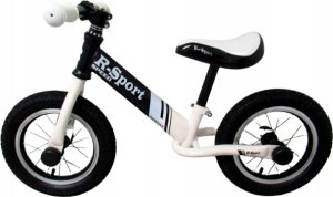 Rowerek biegowy R-Sport Rowerek biegowy R8 BIAŁO-CZARNY Pompowane koła, łożyskowana kierownica 1