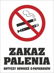 StudioCen Naklejka 150x200 Zakaz palenia 1