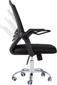 Krzesło biurowe Hedo Ergonomiczny obrotowy fotel biurowy, krzesło z siatki- czarny 4