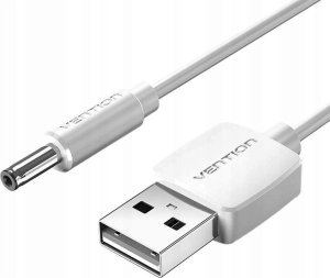 Kabel USB Vention Kabel zasilający USB do 3,5mm Barrel Jack 5V DC 1m Vention CEXWF biały 1