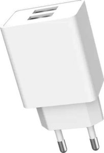 Ładowarka Vega ŁADOWARKA SIECIOWA 2.1A 10W  BIAŁA DENMEN 2100mA 2xUSB DC02 + KABEL TYP-C WHITE> 3
