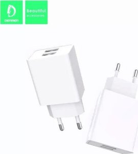 Ładowarka Vega ŁADOWARKA SIECIOWA 2.1A 10W  BIAŁA DENMEN 2100mA 2xUSB DC02 + KABEL TYP-C WHITE> 6