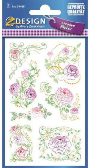 Zdesign Naklejki z kwiatami - Pastelowe Róże (188600) 1
