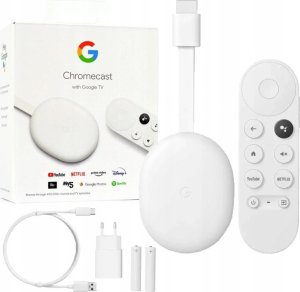 Odtwarzacz multimedialny Chromecast with GoogleTV HDMI 4K Ultra HD Android Biały 15