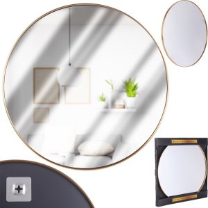 Lustro Vilde Lustro ścienne złote okrągłe 50 cm 8