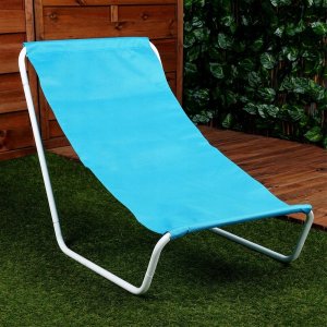 Vilde Leżak Plażowy Składany Metalowy z Torbą Transportową VILDE 86 x 51,5 cm 2