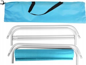 Vilde Leżak Plażowy Składany Metalowy z Torbą Transportową VILDE 86 x 51,5 cm 9