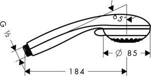 Słuchawka prysznicowa Hansgrohe Główka prysznicowa Hansgrohe Crometta 85 Variojet DN15 - chrom 28562000 3