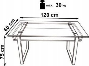 Biurko Halmar B43 Dąb złoty 110 cm x 51 cm 4