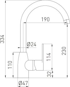 Bateria kuchenna Ferro Bateria zlewozmywakowa Algeo stojąca, chrom 2
