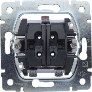 Legrand Łącznik podtynkowy 1-biegunowy świecznikowy mechanizm Sistena Life 1
