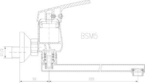 Bateria kuchenna Ferro Bateria zlewozmywakowa Smile ścienna, chrom 2