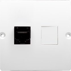 Kontakt-Simon Gniazdo komputerowe RJ45 pojedyncze BMF51.02/11 Basic moduł biały 1