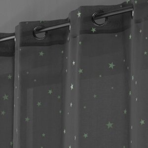 Douceur d`Interieur Zasłona na przelotkach ze wzorem, gwiazdki świecące w ciemności FLUO NIGHT 3
