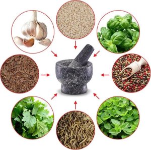 Zeller Moździerz kuchenny GRANIT z tłuczkiem, Ø 9 cm x 6,5 cm ZELLER 4