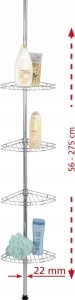Koszyk prysznicowy Maximex Narożna, teleskopowa półka łazienkowa pod prysznic - aż 4 poziomy 2