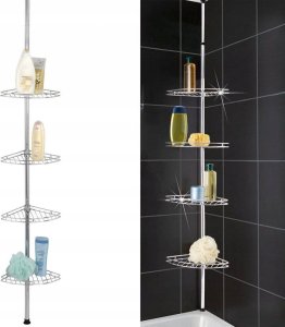 Koszyk prysznicowy Maximex Narożna, teleskopowa półka łazienkowa pod prysznic - aż 4 poziomy 9