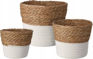 Home Styling Collection Kosze do przechowywania rattanowe, 3 sztuki 1
