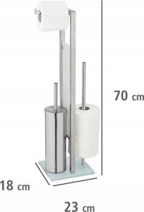 Wenko Stojak na papier toaletowy i szczotkę wc RIVALTA, 3w1, zamknięty pojemnik, WENKO 5