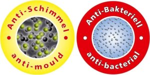 Wenko Zasłona prysznicowa, tekstylna, kolor biały, 180x200 cm, WENKO 2