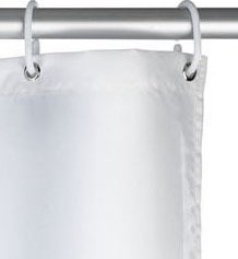 Wenko Zasłona prysznicowa, tekstylna, kolor biały, 180x200 cm, WENKO 8