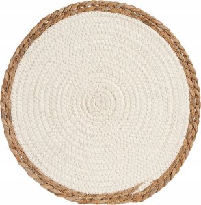 Giftdecor Podkładka pod talerz, z plecionką z trawy morskiej na brzegach 1