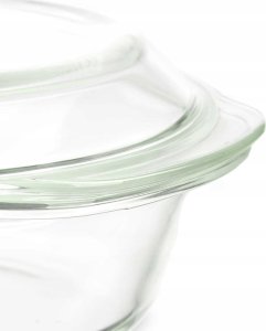 Vivalto Okrągłe naczynie żaroodporne z pokrywką, 2 l 3