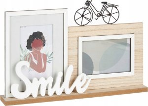 Ramka Giftdecor Stojąca ramka na 2 zdjęcia, ozdobny napis i rower 1