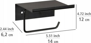 Wenko Metalowy uchwyt na papier z półeczką DESULO 9