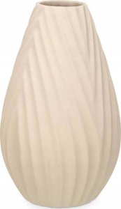 Giftdecor Ceramiczny wazon DIAGONAL STRIPE, beżowy 1