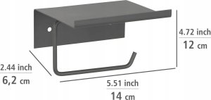 Wenko Metalowy uchwyt na papier z półeczką DESULO 9