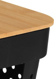 Kinvara Plastikowy pojemnik z bambusową pokrywą, 26 x 17,5 x 12,5 cm 3