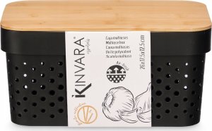 Kinvara Plastikowy pojemnik z bambusową pokrywą, 26 x 17,5 x 12,5 cm 4