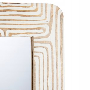 Giftdecor Lustro ścienne w drewnianej ramie mango LINES&CURVES, 60 x 90 cm 2