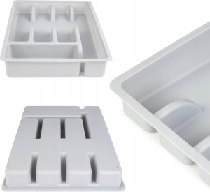 Kadax KADAX Wkład Do Szuflady Plastikowy Organizer Na sztućce Kuchenny Szary 6