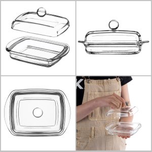 Maselniczka Kadax KADAX Maselnica szklana 9