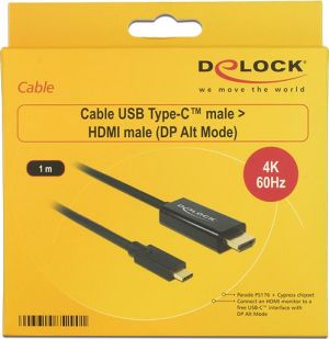 Kabel USB Delock USB-C - HDMI 1 m Czarny (85290) 2