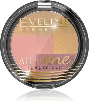Eveline All-in-One Highlighter Blush Róż-mozaika rozświetlający nr 03 6.5g 1
