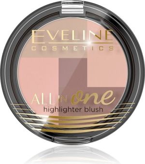 Eveline All-in-One Highlighter Blush Róż-mozaika rozświetlający nr 01 6.5g 1