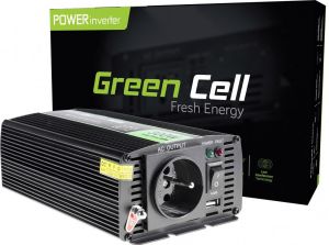 Przetwornica Green Cell 12V do 230V, 300W/600W Pełna Sinusoida (INV05) 1