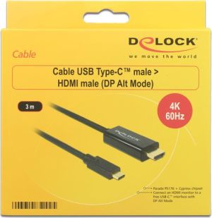 Kabel USB Delock USB-C - HDMI 3 m Czarny (85292) 2