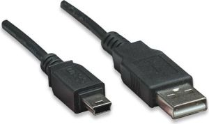 Kabel USB Manhattan USB2.0 4,5m A/Mini-B (302388) 2