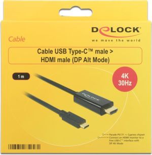 Kabel USB Delock USB-C - HDMI 1 m Czarny (85258) 2