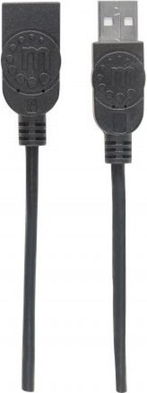 Kabel USB Manhattan USB-A - USB-A 1 m Czarny (308519) 4