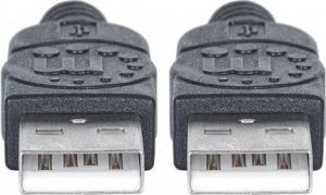Kabel USB Manhattan USB-A - USB-A 1 m Czarny (353892) 3