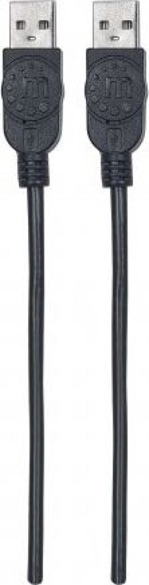 Kabel USB Manhattan USB-A - USB-A 1 m Czarny (353892) 4